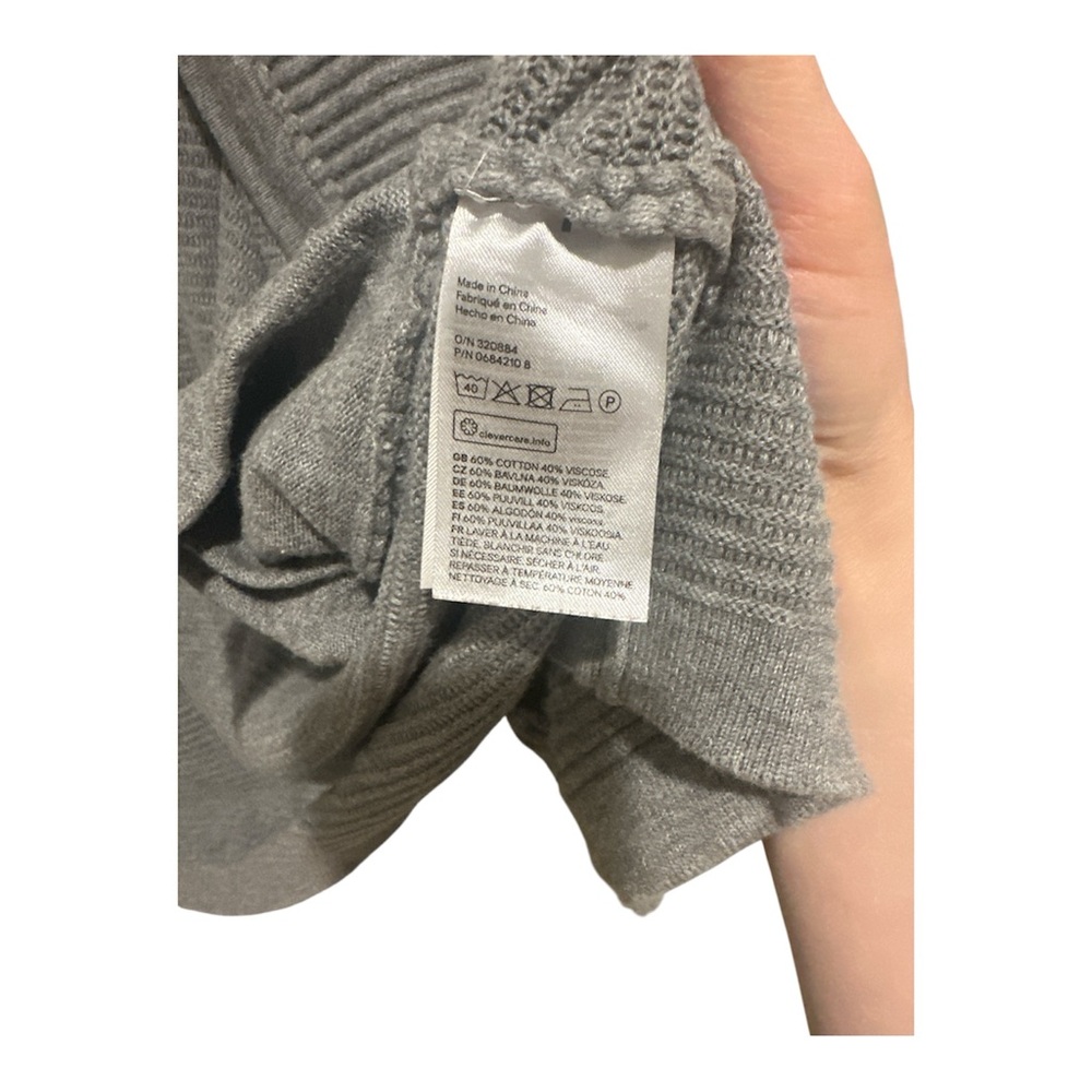 H&M Ribbed Gray Cardigan Sweater - Picture 4 of 4